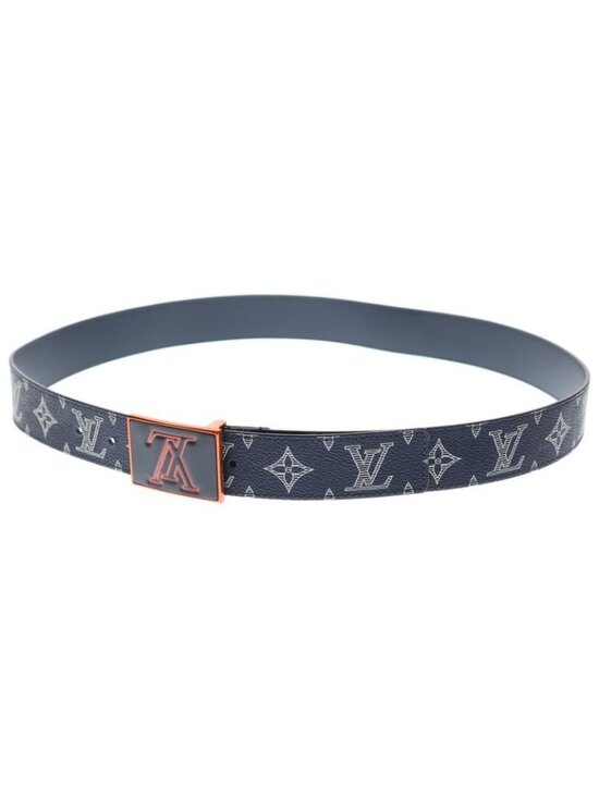 Louis Vuitton Sainteur Metropole Monogram Canvas Belt Navy Leather M0049 main image 6